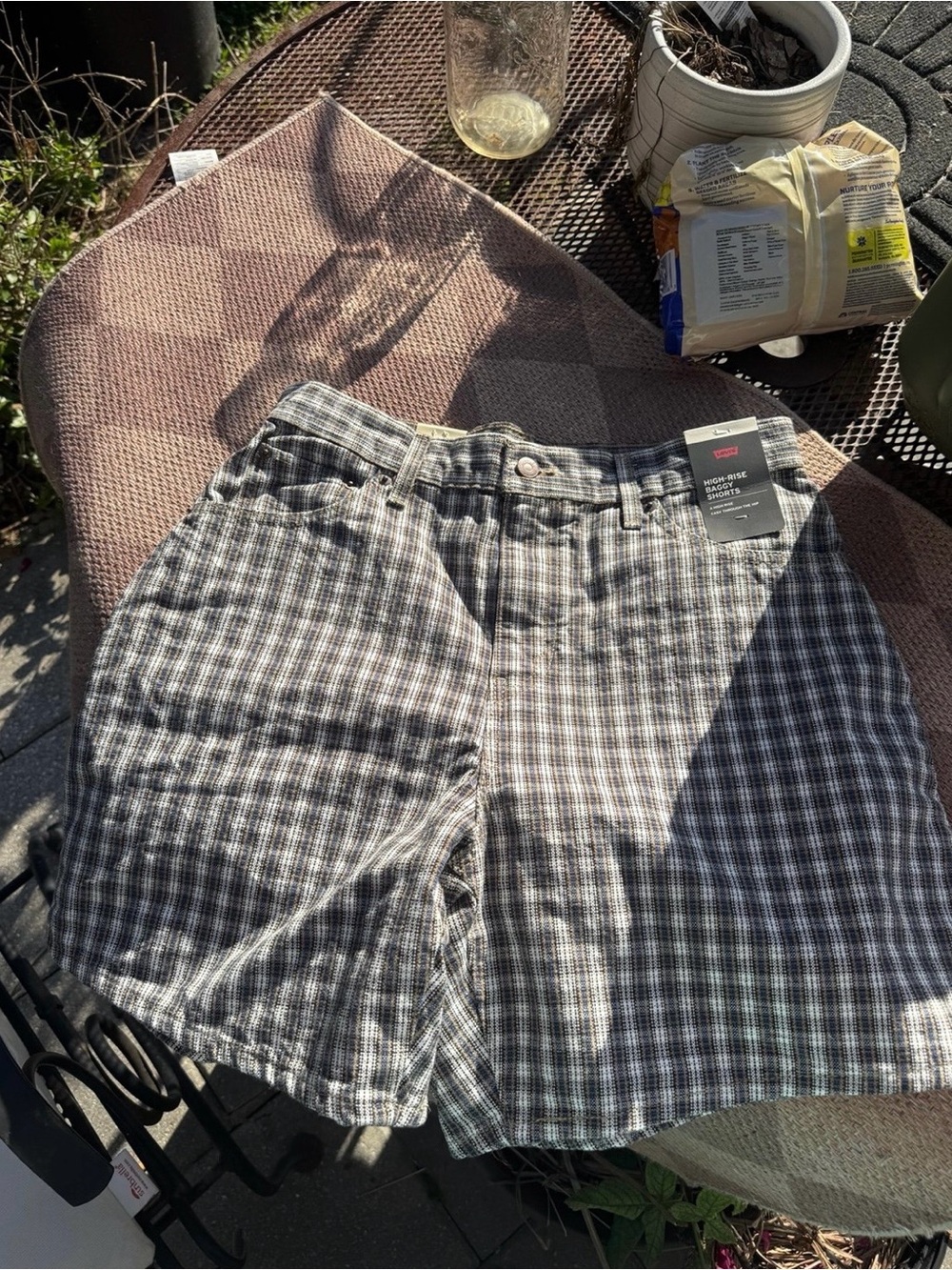 Levi’s High-Rise Baggy Shorts - Milo Plaid